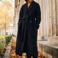 여자 올블랙루즈핏코트
